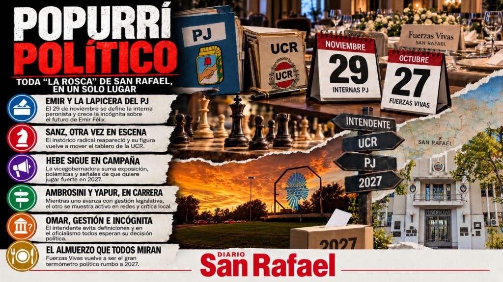 Popurrí político: internas, candidatos que se muestran y una rosca que empieza a calentarse en San Rafael