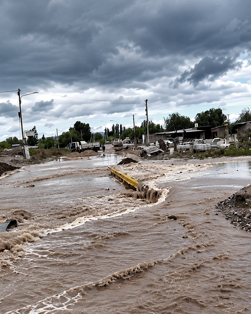 Paso de Pobre Diablo: se desmontaron los fusibles para que pueda correr la gran cantidad de agua