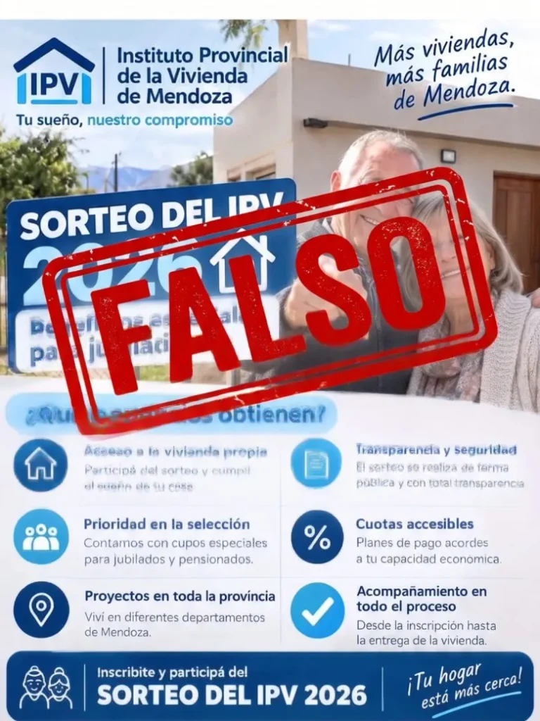 Alerta por estafas: el IPV advierte sobre un número de Whatsapp falso y recuerda su única línea oficial
